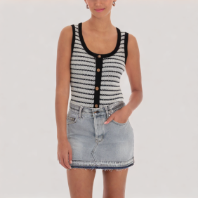 Vintage jacquard striped vest