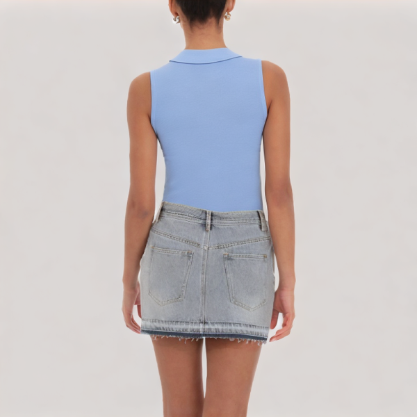 elastic hem vest
