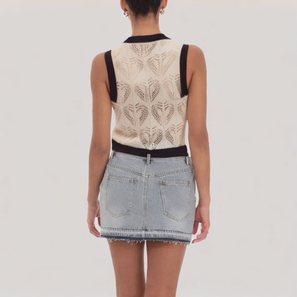 Mesh knit vest