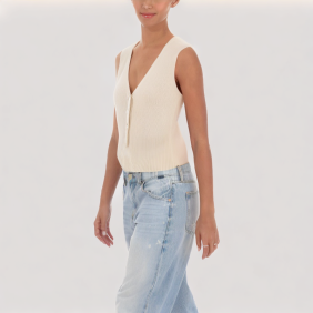 Versatile knitted V-neck vest