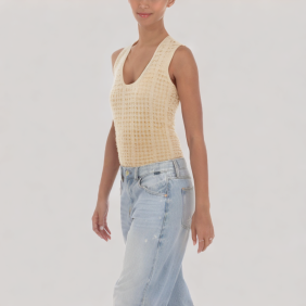 Versatile hollow knit vest