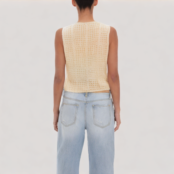 Versatile hollow knit vest