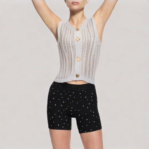 Sleeveless chunky knit vest