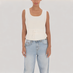 Temperament slim bow vest