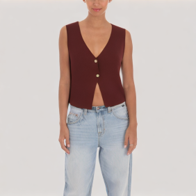 Temperament V-neck vest
