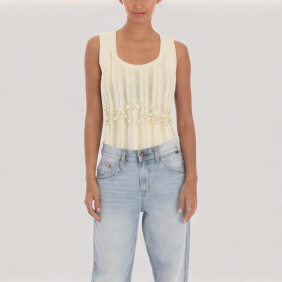 Temperament pearl vest