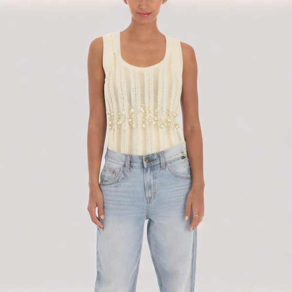 Temperament pearl vest