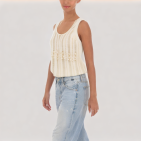 Temperament pearl vest