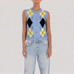 Temperamental and versatile diamond vest