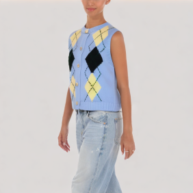 Temperamental and versatile diamond vest