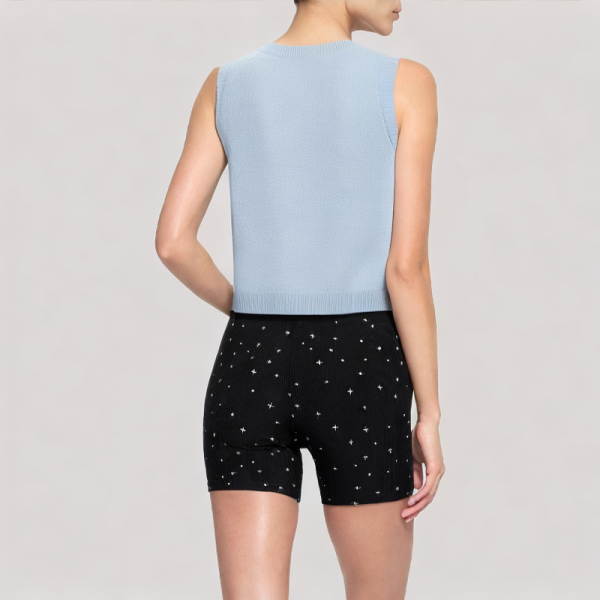 Button-Down Textured Vest