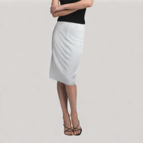 Striped Slim-Fit Midi Skirt