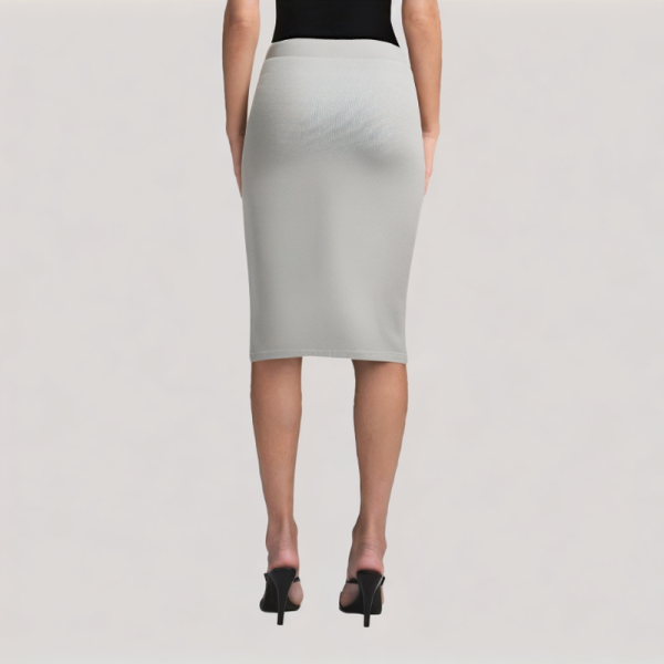 Striped Slim-Fit Midi Skirt