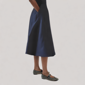 Washed Casual Denim Skirt