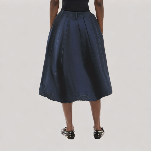 Washed Casual Denim Skirt