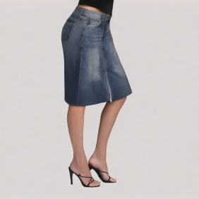 Fashion Minimalist Denim Skirt 