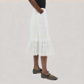 High-Waist Lace Skirt