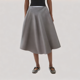 High-Waist Midi Skirt