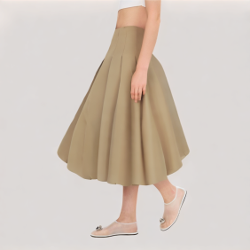 Pleated Lantern Skirt