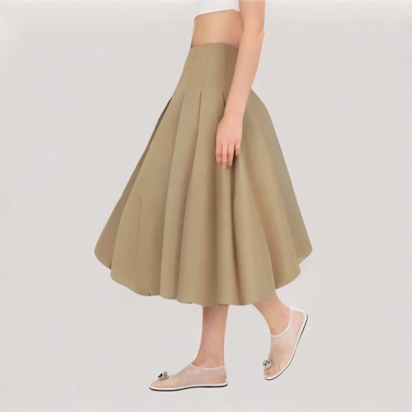 Pleated Lantern Skirt