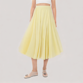 Daily Wide A-line Midi Skirt