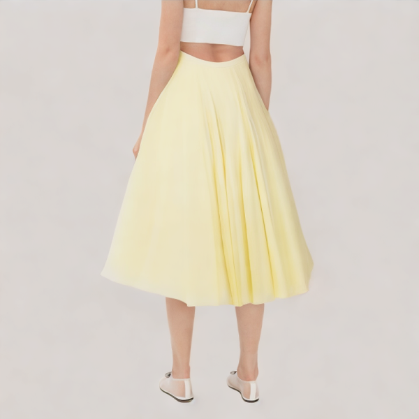 Daily Wide A-line Midi Skirt