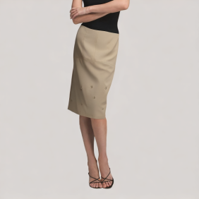 Simple Slim Fit Midi Skirt