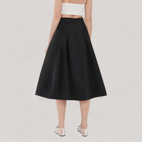 A-line Pocket Knee-Length Skirt