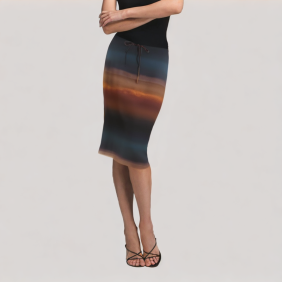 High-Waist Slim Fit Sheer Skirt