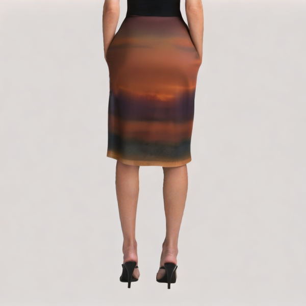 High-Waist Slim Fit Sheer Skirt