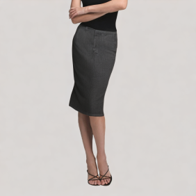 High-Waisted Minimalist Denim Skirt