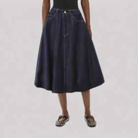 Puff-Style Denim Skirt Product