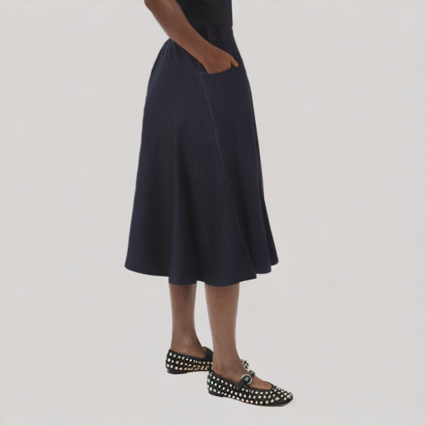 Puff-Style Denim Skirt Product