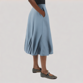 Casual Denim A-Line Skirt