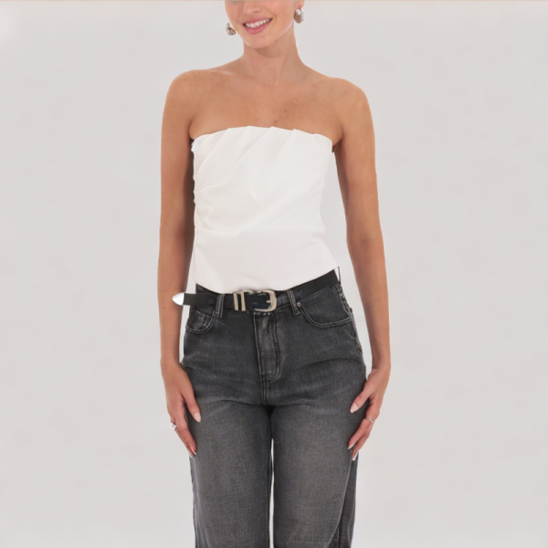Casual stretch off-the-shoulder top