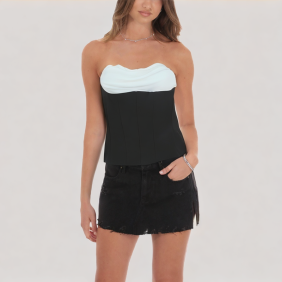 Pleated off-the-shoulder top