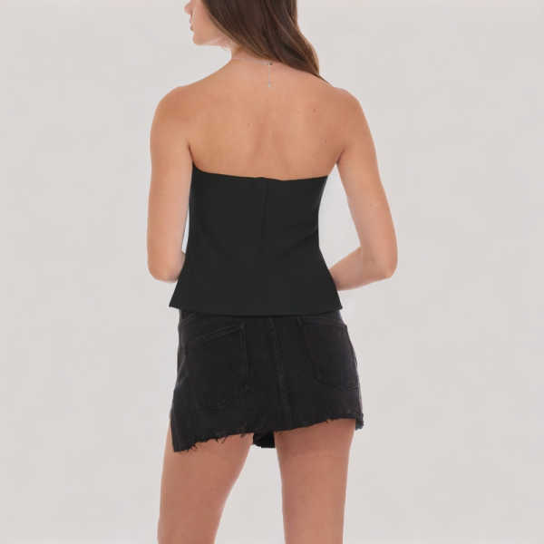 Pleated off-the-shoulder top