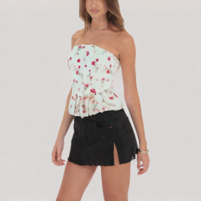 floral off-the-shoulder top