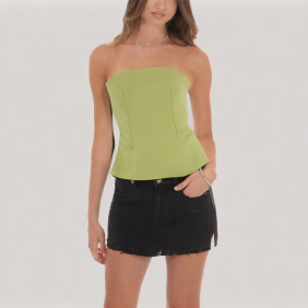 Fashionable slim-fit off-the-shoulder top