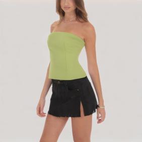Fashionable slim-fit off-the-shoulder top