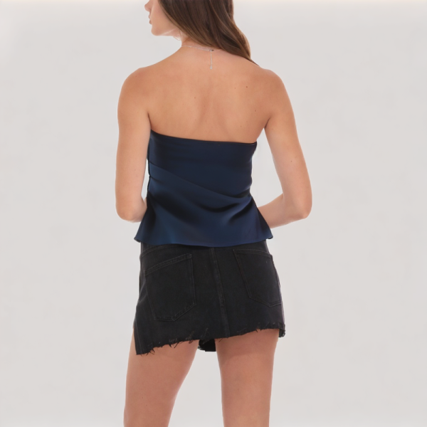 Simple asymmetrical off-the-shoulder top