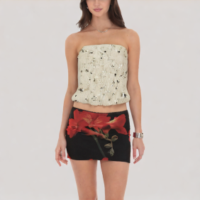 Elegant sequined off-shoulder top