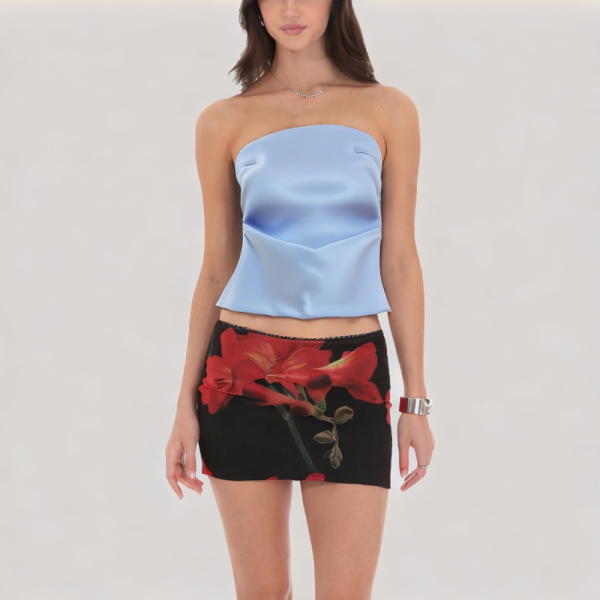 Fashionable solid color off-shoulder top