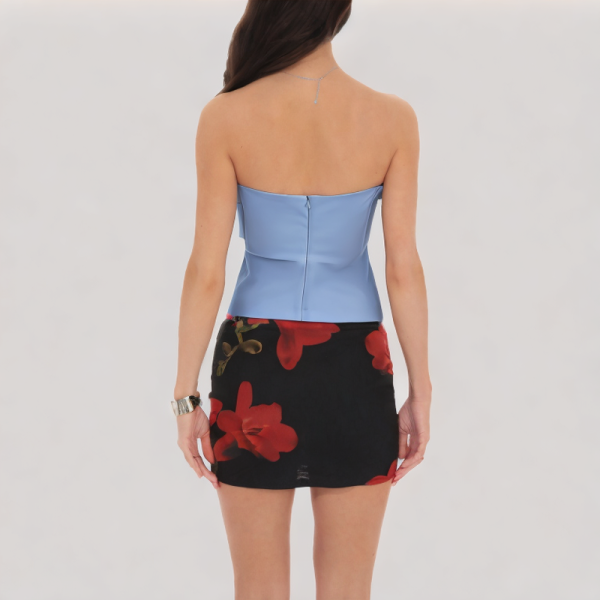 Fashionable solid color off-shoulder top