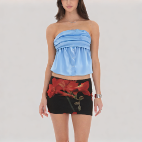 Stretch Vintage Off-the-Shoulder Top