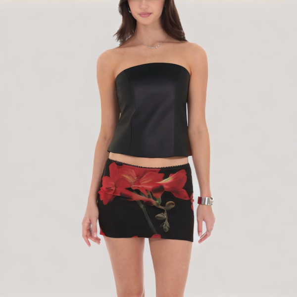 Black casual off-the-shoulder top