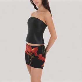 Black casual off-the-shoulder top