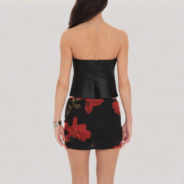 Black casual off-the-shoulder top