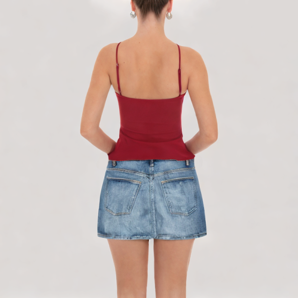 Casual waist denim skirt