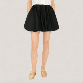 elastic waist bubble skirt